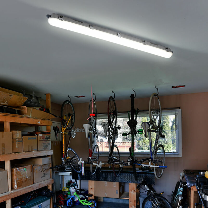 Lampe de garage Lampe led étanche à l'humidité Lampe de baignoire 60 cm Lampe de sous-sol Plafonnier blanc neutre, 18W 1530lm 4000K Lampe de garage Lampe led étanche à l'humidité Lampe de baignoire 60 cm Lampe de sous-sol Plafonnier blanc neutre, 18W 1530lm 4000K