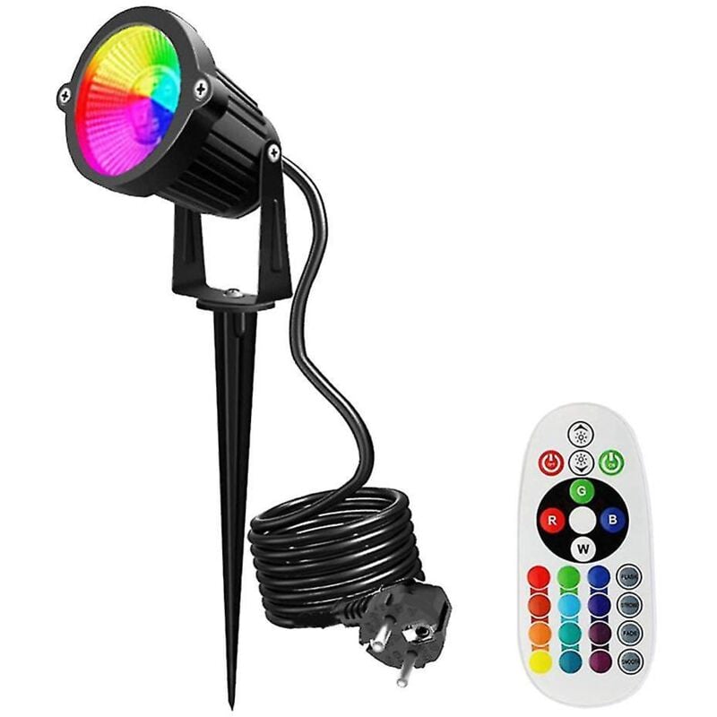 Lampe de jardin à gazon rvb Cob de nouveau style 12 v Lumière led extérieure Prise ue