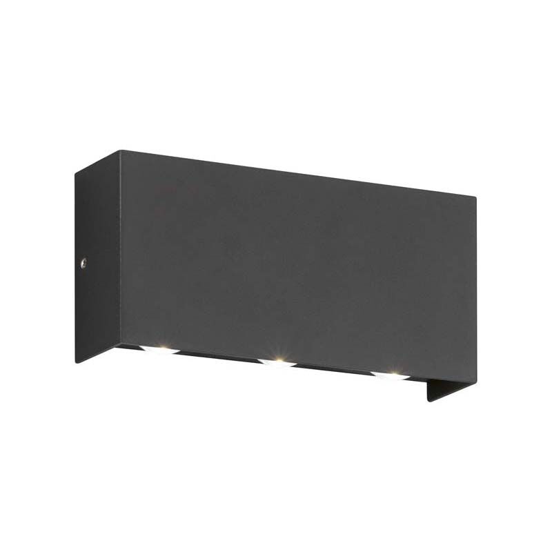 Lampe de jardin applique murale extérieur led métal noir spot mural IP54