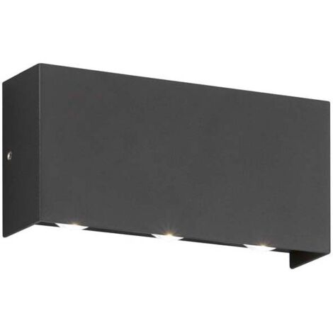 Lampe de jardin applique murale extérieur LED métal noir spot mural IP54