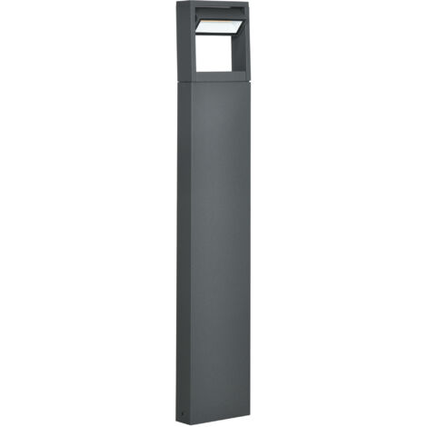 Lampe de jardin avec lumière LED blanche chaude,bornes angle d’inclinaison réglable,imperméable IP65 en aluminium pour extérieur gris foncé.
