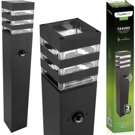 Lampe de jardin d'extérieur sur pied E27 LED avec détecteur de mouvement TAXUS 2 80 cm