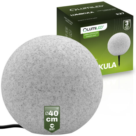 Lampe de jardin extérieure STONE LED BALL LUMIKULA 40cm E27 IP65 LUMILED
