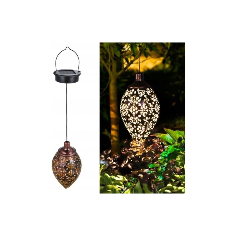 Lampe De Jardin Lanterne Lampe Murale Solaire Lampe Suspendue Couleur Chaude