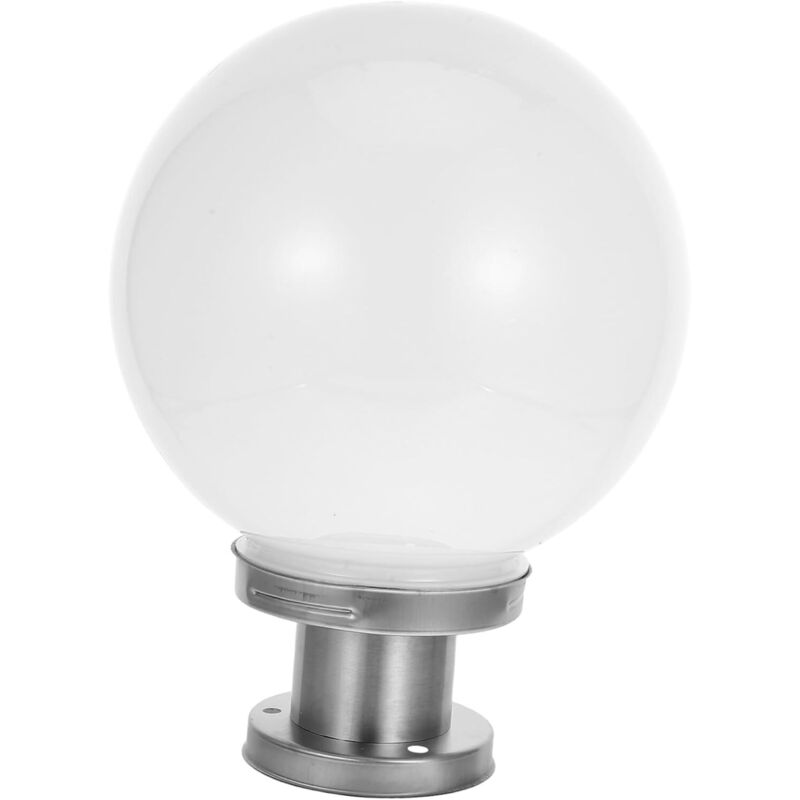 Lampe De Jardin Led Extérieure Ronde Étanche En Acrylique Socle Inox 25 Cm