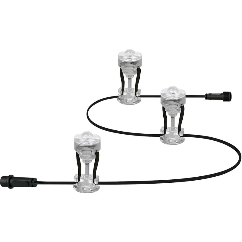 Ledvance - Lumière de jardin led intelligente avec technologie WiFi, pack d'extension avec 3 points led pour l'extérieur, couleurs rvb modifiables,