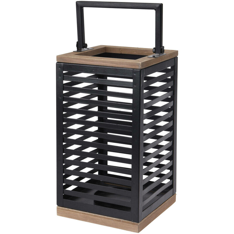 Lampe de jardin LOFT avec poignée en métal, 15 x 15 x 28 cm