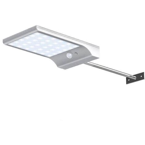 lampe De Jardin Solaire 36led-blanc Avec Poteau, Maison Extrieure Balcon Extrieur Lampe Murale  Led Avec Capteur De Clture