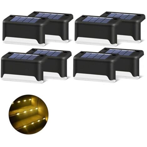 Lampe de jardin solaire LED - 16 pièces, noir
