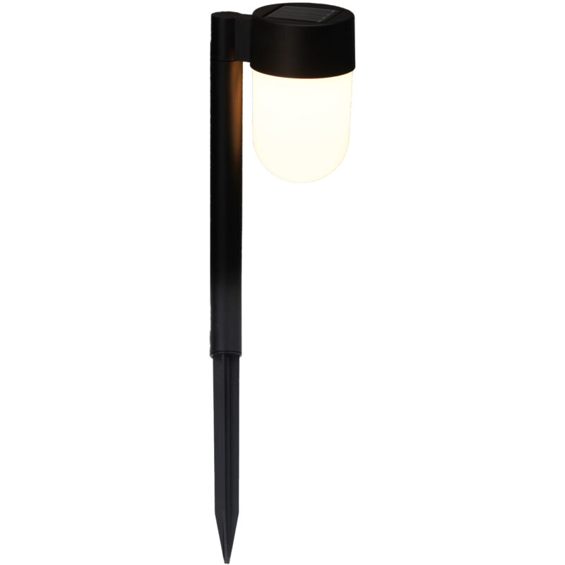 Lampe de jardin solaire sur piquet avec hauteur réglable.