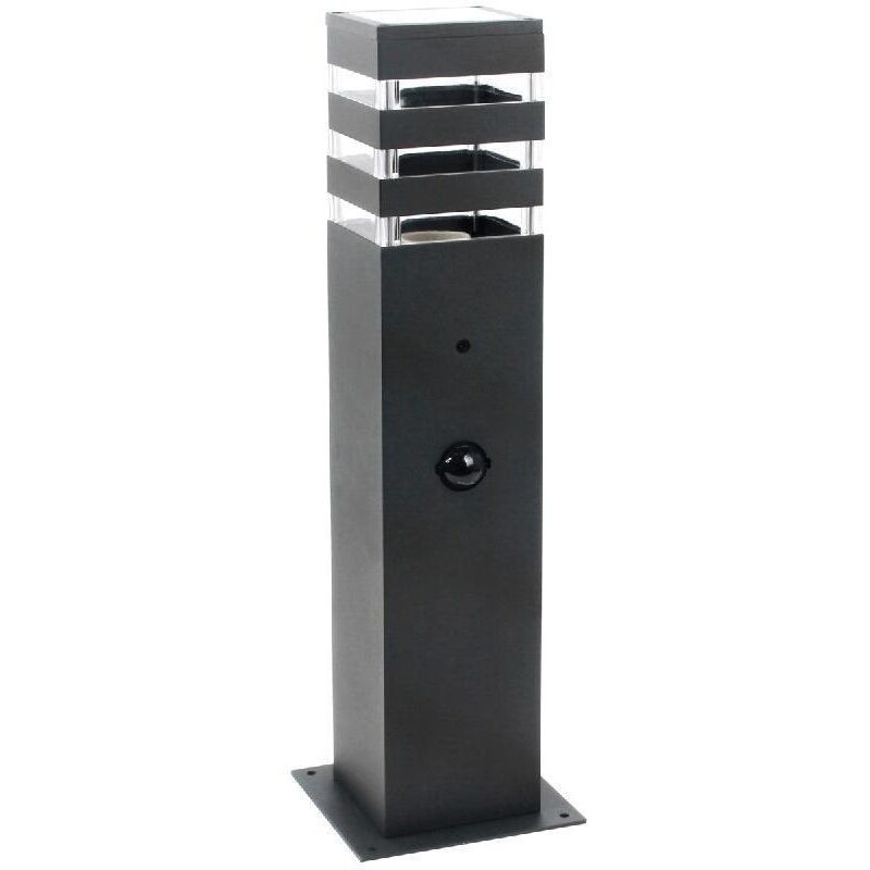 Lampe de jardin sur pied TEKSAS 44 E27 graphite PIR IP44 Goldlux