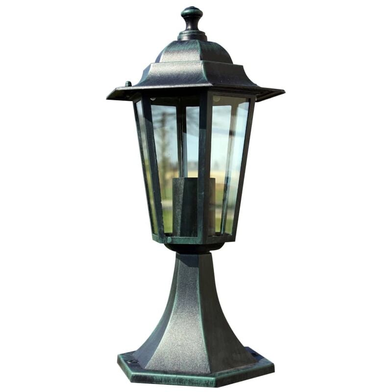  Lampe  de jardin  Vert fonc  Noir Aluminium