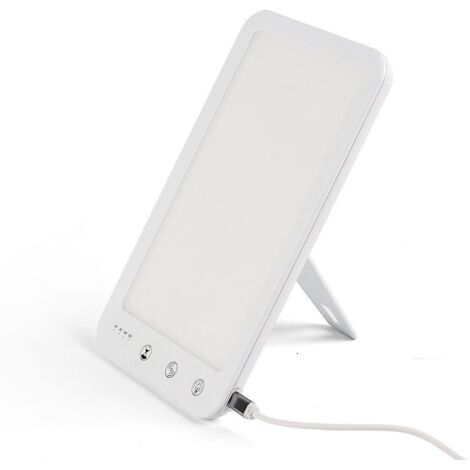 Lampe de jour blanche réglable sans UV avec 5 niveaux de luminothérapie pour chambre et bureau