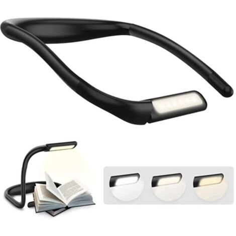 Lampe De Lecture - 1800mAh - LED Rechargeable - 3 Températures - Bras Flexibles - Pour Livre Et Bureau