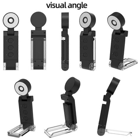 Lampe de lecture à clip USB, lampe de lecture pliable LED noire