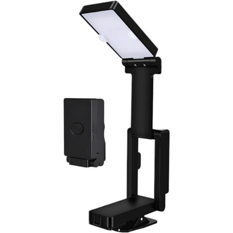 Lampe de lecture à clipser - Pliable et portable - Rechargeable - Pour bureau, bureau, voyage