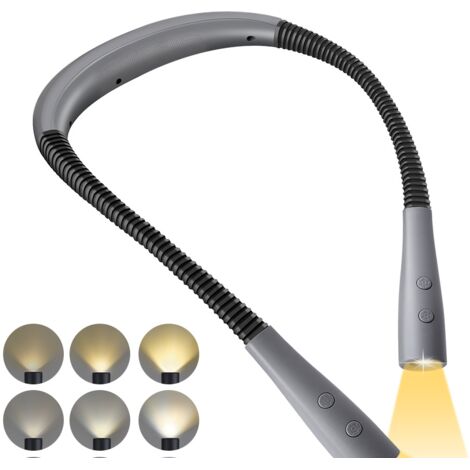 Lampe de lecture à col suspendu LED, lampe de lecture étudiante rechargeable USB portable Night Running light