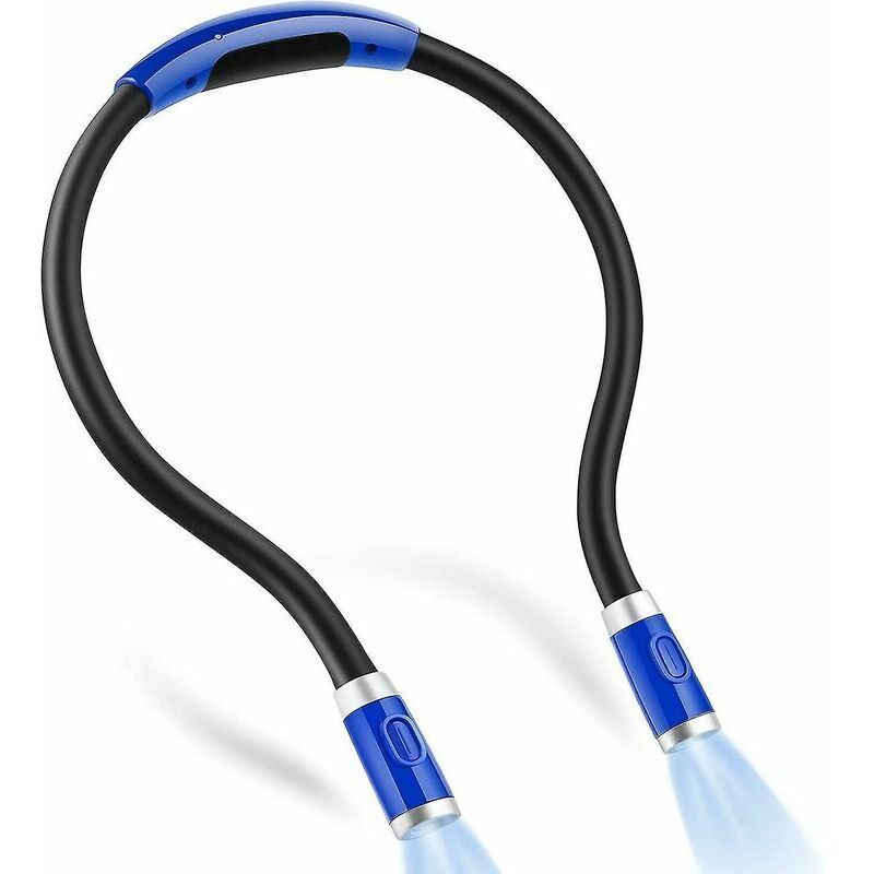 Lampe de lecture à led rechargeable pour le cou - Lampe de lecture flexible avec 3 niveaux de luminosité pour lire au lit.