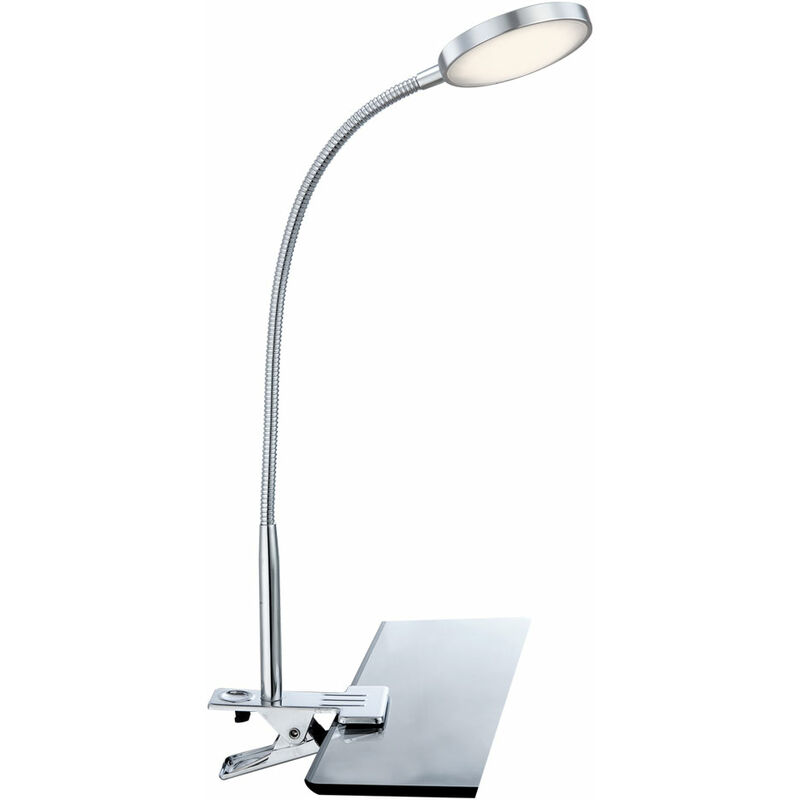 Lampe de lecture à pince LED lampe de table éclairage de salle à manger spot spot flexo chromé mobile
