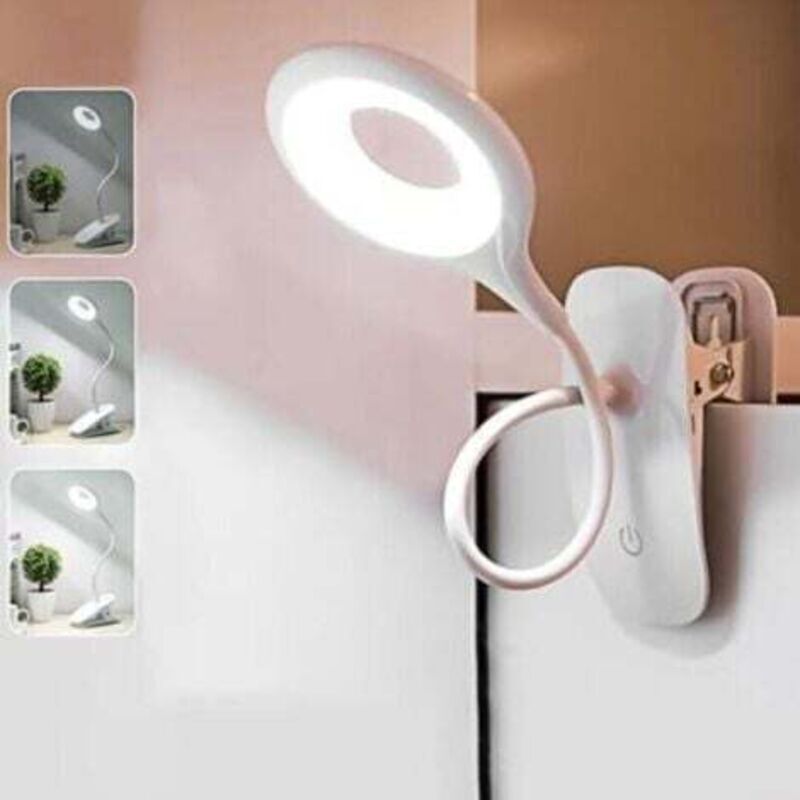 Lampe de lecture blanche, rechargeable, avec câble USB, 20 ampoules LED, lampe tactile portable, 3 niveaux de luminosité, idéale pour étudier.