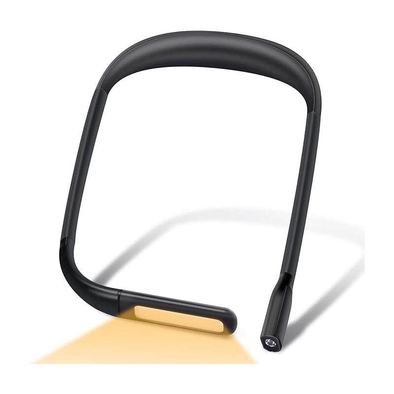 Lampe de Lecture de Cou, Lampe LED Rechargeable USB Flexible Lampe Livre pour Lire au Lit Portable Liseuse 3 Couleurs Luminosité Réglable Light pour