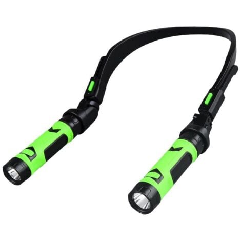 JALLERIA Lampe de Lecture de Cou Rechargeable, Liseuse de Lecture avec Tête de Lampe Magnétique Amovible, Réglage Flexible à 120 Degrés, LED Ultra Lumineuse, pour Réparation, Camping, Cadeaux pour Hommes [Clas