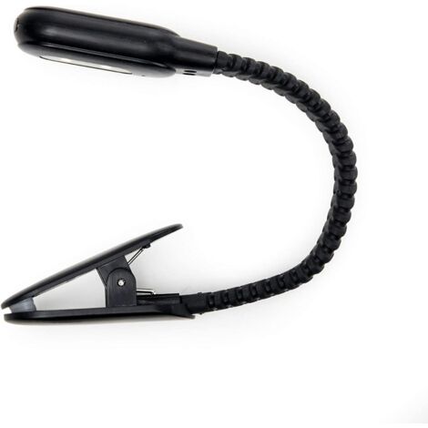 Lampe de lecture flexible Clip book Kikkerland Noir