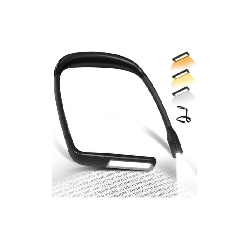 Gabrielle - Lampe de lecture Lampe de cou - Lampe de lecture de chevet rechargeable, réglable, adaptée aux livres, tricot, réparation, cadeau pour la