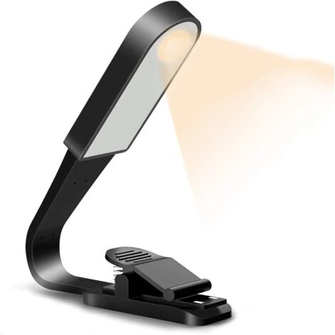 Lampe de Lecture, Lampe Lecture Rechargeable par USB avec Capteur Tactile, Lampe Livre avec 3 Modes de Luminosité Réglables Eye-Care, Clip Flexible sur Liseuse Lampe pour Lire au Lit, Voyage