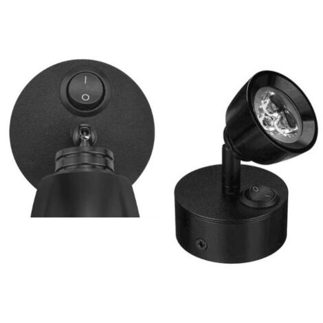 Lampe de lecture LED 12 V 3 W, lumière noire, applique murale d'intérieur avec interrupteur, éclairage flexible à 180° pour camping-car, bateaux, caravanes, camping-cars, yachts, camionnettes