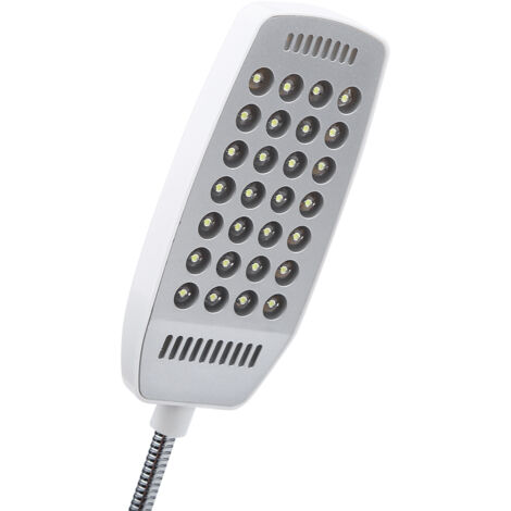 Lampe de lecture LED flexible 5V avec 28 lumières, mini USB, interrupteur, blanc - parfaite pour ordinateur