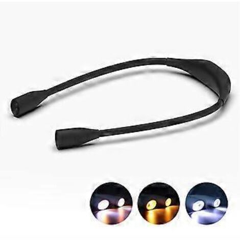 Lampe de Lecture LED Flexible,Lampe de Nuit Autour de Cou Mains Libres avec 3 Niveaux de Luminosit,Lampe de Livre Rechargeable pour La Lecture de Lit,