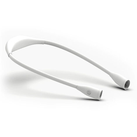 Lampe de lecture LED pour le cou, flexible, 3 couleurs, intensité variable, rechargeable par USB, lampe de chevet mains libres, blanche