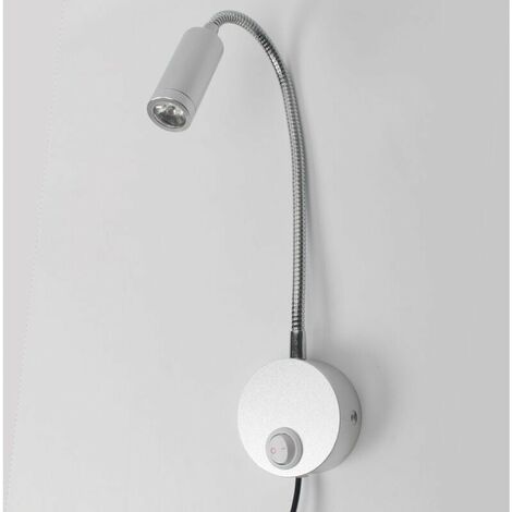 Lampe de Lecture Murales Tactile Dimmable Applique Liseuse LED Tete de Lit avec Port USB et Interrupteur, Flexible Col de Cygne Lumière avec Prise, 3W Lampe Chevet Murale pour Lire au Lit, Chambre，HAN