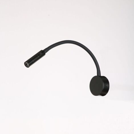Lampe de lecture noire, lampe à col de cygne flexible LED 3W 3000K lampe de lecture murale 240V avec interrupteur pour chambre salon intérieur salon