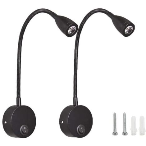 Lampe de lecture - QJRRX - Applique murale LED - Aluminium - 6000K Blanc Froid - Noir