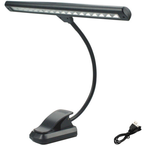 Lampe de lecture rechargeable 19 LED avec 3 températures de couleur et 2 niveaux de luminosité, lampe de lecture facile à clipser pour bureau, lit et ordinateurs