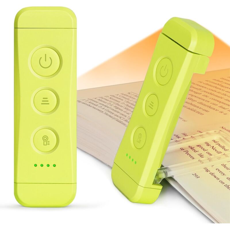 Lampe de Lecture Rechargeable, Lampe Lecture au Lit, 3 Couleurs X 5 Réglages de Luminosité, Compacte et Durable, Cadeau pour les Liseuse Lampe de