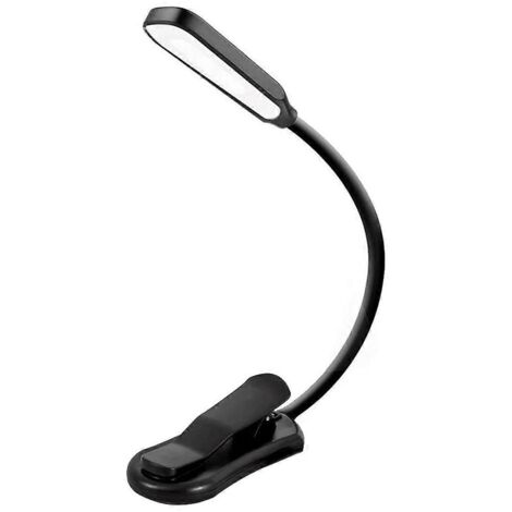 Lampe de lecture rechargeable Mini 7 LED, noire
