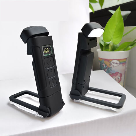 Lampe de lecture rechargeable USB, lumière chaude à clip, lumière blanche réglable, lampe de lecture portable (noir)