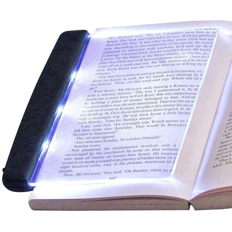 Lampe de lecture sans fil - Lampe de lecture - Lampe marque-page - Lampe de livre - Lumière diffuse - Autonomie de plus de 50 heures - Luminosité