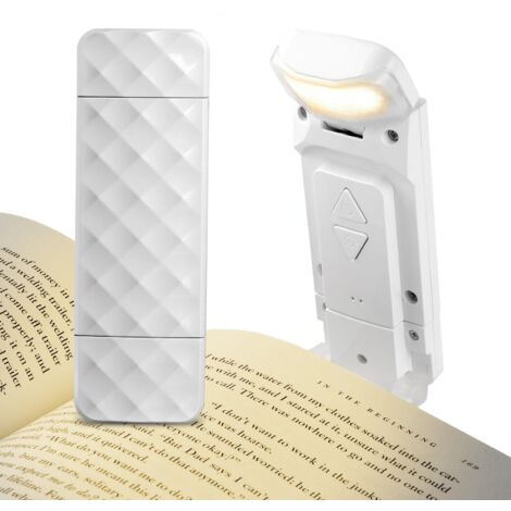 Lampe de Lecture USB, 3 Couleurs et 5 Niveaux, Liseuse LED Rechargeable