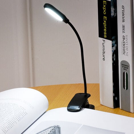 Acheter mini lampe de lecture à PINCE pour livre  Lumière à clipser pour  lire au lit à pas cher