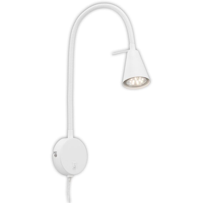 Briloner - Lampe de lit led leuchten tusa, 5 w, 400 lm, IP20, blanc, métal, incl., 1x GU10, bras flexible, 45 x 8 x 20,5 cm Briloner - Lampe de lit led leuchten tusa, 5 w, 400 lm, IP20, blanc, métal, incl., 1x GU10, bras flexible, 45 x 8 x 20,5 cm