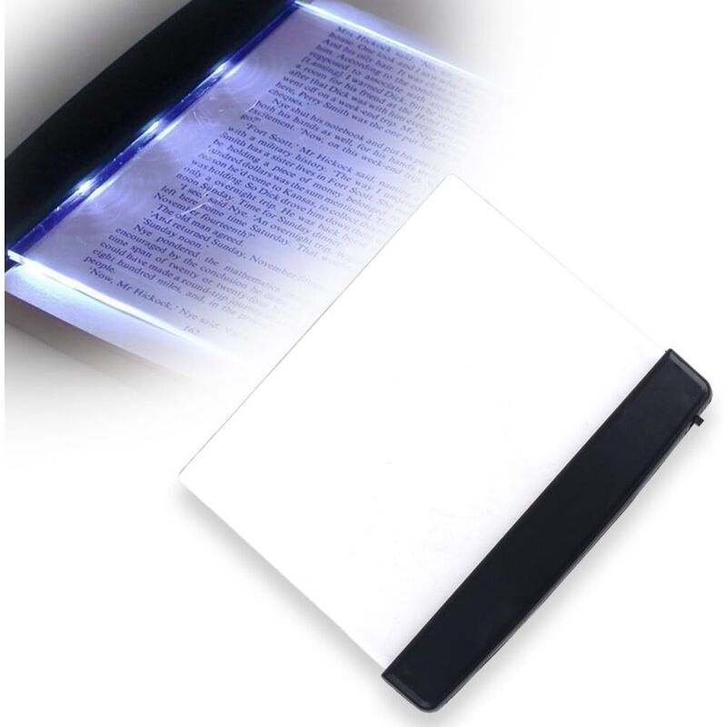 Lampe de Livre Plate LED Sans Fil – Marque-Page Lumineux pour Lecture Nocturne au Lit, Éclairage Clair des Pages