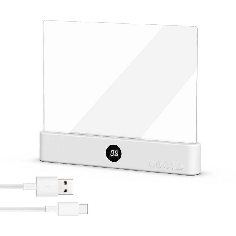 Lampe de livre plate, Panneau de Lampe de Lecture à LED, pour Lecture de Nuit au lit, Lampe de page de livre, Protection des Yeux Portable Book Light