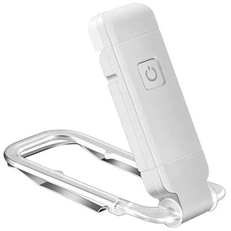 Lampe de Livre Rechargeable, Lumière d'Appoint Flexible 3 Tons, LED Portable Réglable pour Lecture au Lit (Blanc)