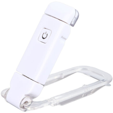 Lampe de Livre Rechargeable USB, Pliable et Rotative, Lumière Portable Réglable avec Pince pour Lecture