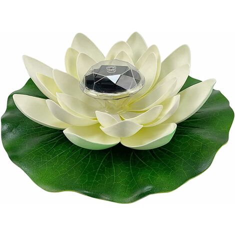 Lampe de lotus flottante étanche à énergie solaire, lumières de nuit flottantes pour étangs, piscine, jardin, aquarium, décoration de fête de mariage