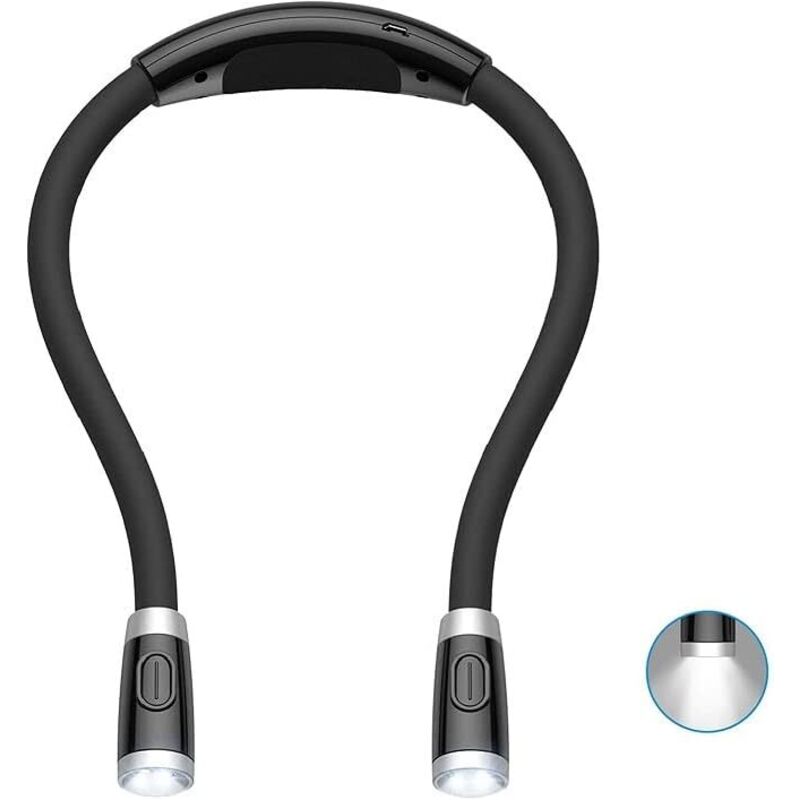Lampe de lumière rechargeable lampe de nuit autour de cou mains libres avec 3 niveaux de luminosité réglable